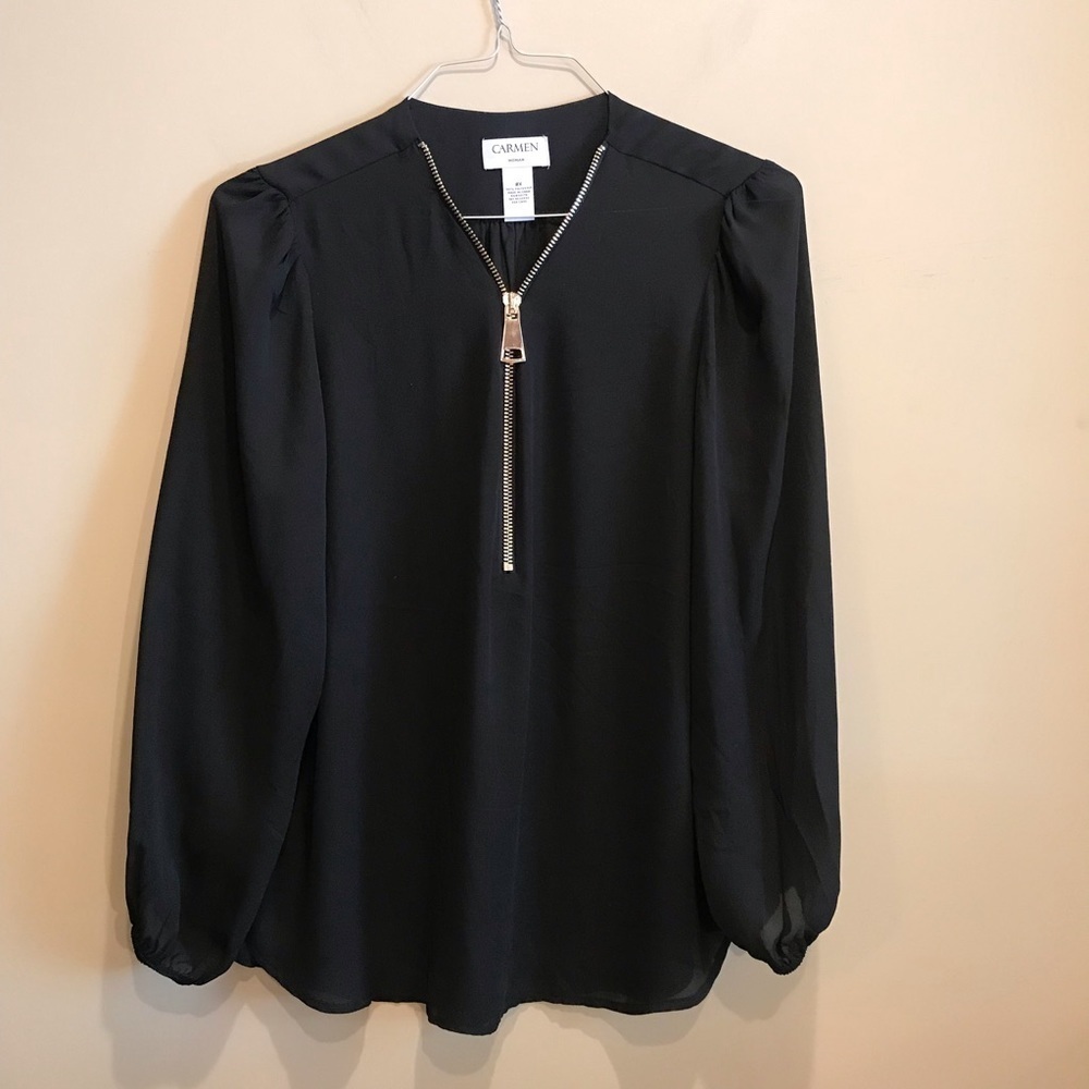 Carmen Marc Valvo Woman Black Blouse 0X